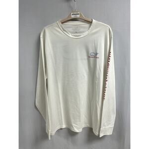 VINEYARD VINES Long Sleeve Performance Vintage Whale Pocket T-Shirt White XXL